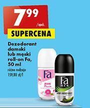 Biedronka Dezodorant fa men sport energy boost oferta