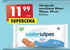 Biedronka Chusteczki nawilżane czystą wodą waterwipes oferta