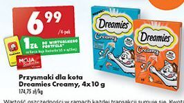 Biedronka Przysmak dla kota z łososiem dreamies creamy oferta