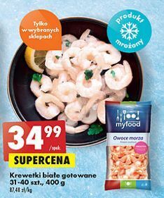 Biedronka Krewetki gotowane obrane 31/40 myfood oferta
