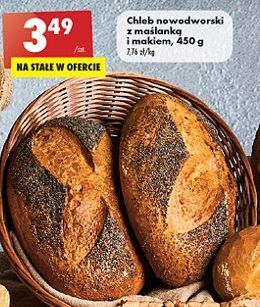 Biedronka Chleb nowodworski z maślanką i makiem oferta