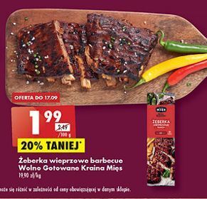 Biedronka Żeberka wieprzowe barbecue wolno gotowane kraina mięs oferta