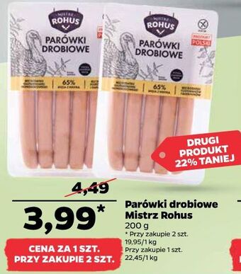 Netto Parówki drobiowe mistrz rohus oferta