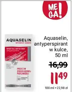 Rossmann Specjalistyczny antyperspirant przeciw zwiększonej potliwości do każdego rodzaju skóry intensive women aquaselin oferta