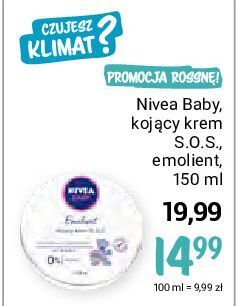 Rossmann Kojący krem s.o.s. nivea baby emolient oferta