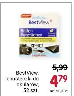 Rossmann Chusteczki do czyszczenia okularów bestview oferta