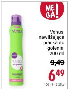 Rossmann Pianka do golenia nawilżająca venus oferta