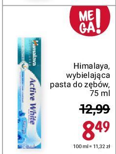 Rossmann Pasta do zębów active white himalaya active white oferta