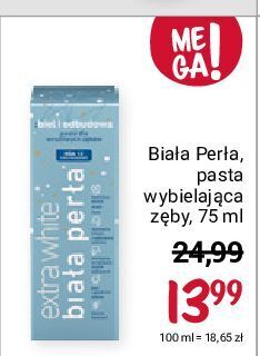 Rossmann Pasta do zębów biel i odbudowa biała perła extra white oferta