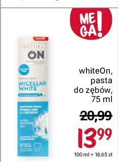 Rossmann Pasta do zębów micellar white whiteon oferta