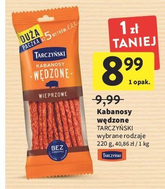 Intermarche Kabanosy wędzone wieprzowe tarczyński oferta