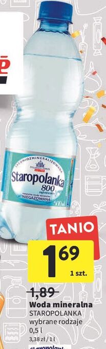 Intermarche Woda niegazowana staropolanka 800 oferta