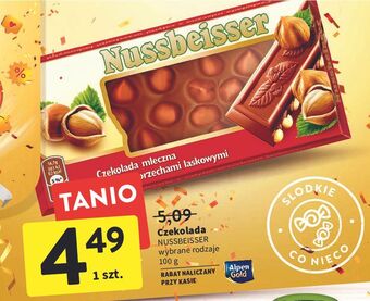 Intermarche Czekolada mleczna z całymi orzechami alpen gold nussbeisser oferta