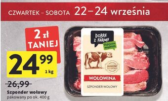 Intermarche Szponder wołowy intermarche dobre z farmy oferta