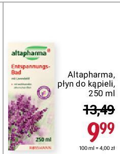 Rossmann Płyn do kąpieli lawenda altapharma oferta