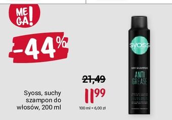 Rossmann Suchy szampon do włosów syoss anti-grease clean&fresh oferta