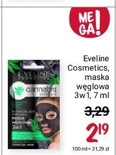 Rossmann Maska węglowa 3w1 eveline cannabis skin care oferta