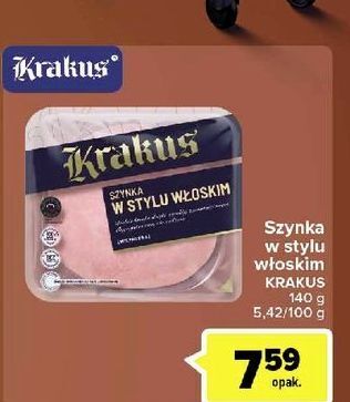 Carrefour Market Szynka w stylu włoskim krakus animex oferta