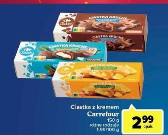 Carrefour Market Ciastka kruche z kremem kokosowym carrefour classic oferta