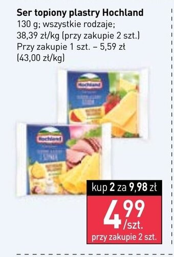 Stokrotka Hochland Ser topiony plastry 130 g oferta