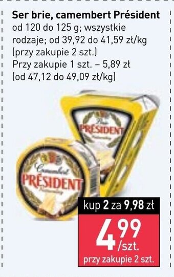 Stokrotka President Ser brie, camembert 120-125 g oferta