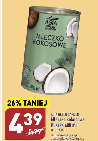 ALDI Mleczko kokosowe asia green garden oferta