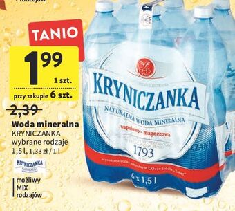 Intermarche Woda niegazowana kryniczanka oferta