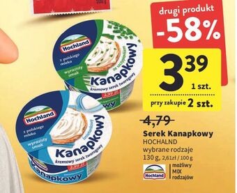 Intermarche Serek śmietankowy hochland kanapkowy oferta