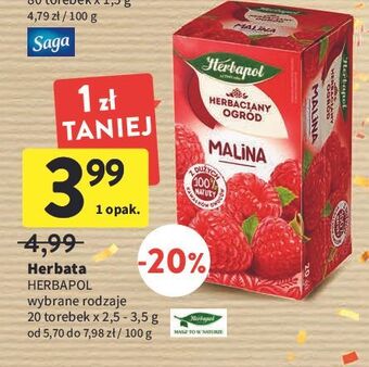 Intermarche Herbata malina herbapol herbaciany ogród oferta