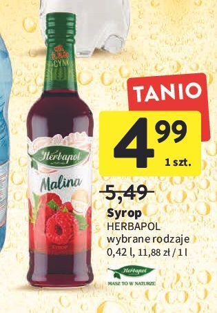 Intermarche Syrop malina herbapol oferta