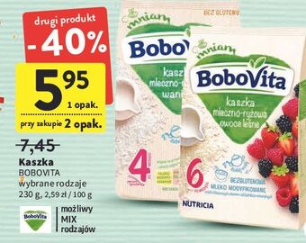 Intermarche Kaszka mleczno-ryżowa z owocami leśnymi bobovita oferta