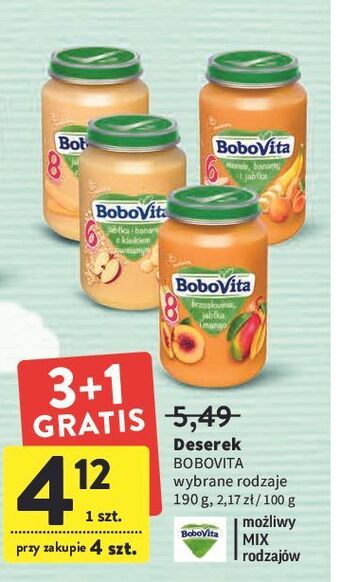 Intermarche Deserek brzoskwinie jabłko i mango bobovita oferta