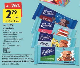 Intermarche Czekolada mocno mleczna z orzechami laskowymi e. wedel oferta