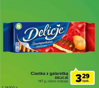 Ciastka z galaretką wiśniową delicje szampańskie