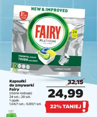 Netto Tabletki do zmywarek regular fairy platinum oferta