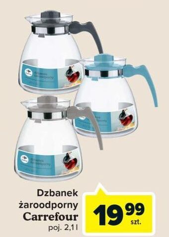 Carrefour Dzbanek żaroodporny 2.1 l carrefour home oferta