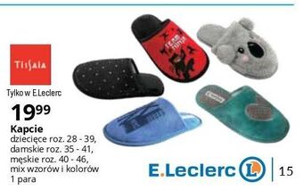 E.Leclerc Kapcie dziecięce tissaia oferta