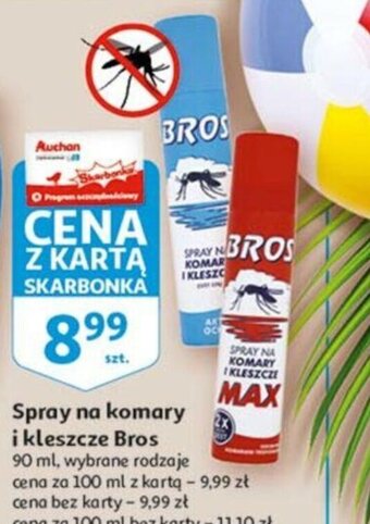 Auchan Spray na komary i kleszcze Bros 90ml oferta