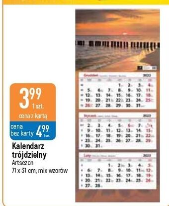 E.Leclerc Kalendarz trójdzielny artsezon oferta
