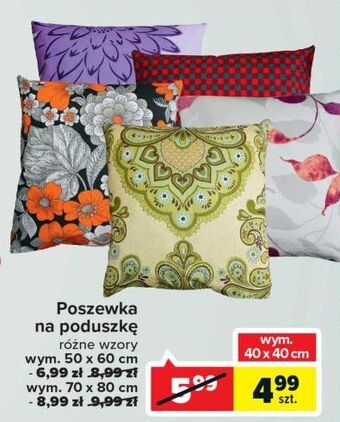 Carrefour Poszewka na poduszkę 50 x 60 cm oferta