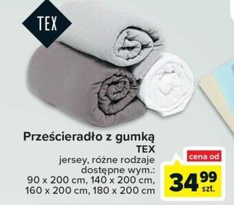 Carrefour Prześcieradło z gumką jersey 180 x 200 cm tex oferta