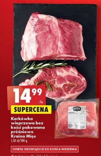 Biedronka Karkówka wieprzowa bez kości kraina mięs oferta
