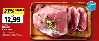 Lidl Łopatka wieprzowa bez kości rzeźnik codzienna dostawa oferta