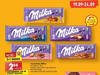 Biedronka Czekolada peanut crispy caramel milka oferta