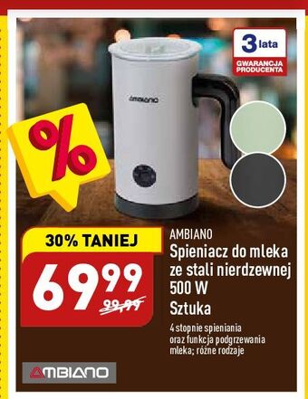 ALDI Spieniacz do mleka ambiano oferta
