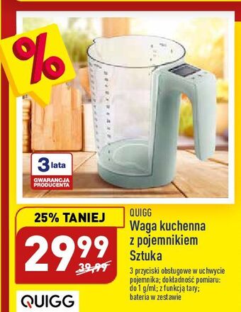 ALDI Waga kuchenna z pojemnikiem quigg oferta