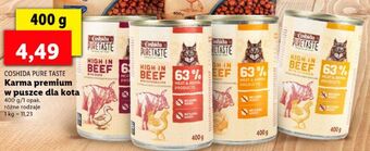 Lidl Karma dla kota wołowina i kaczka coshida pure taste oferta