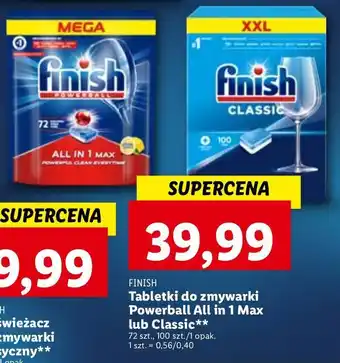 Lidl Tabletki do zmywarek lemon finish all in 1 max oferta