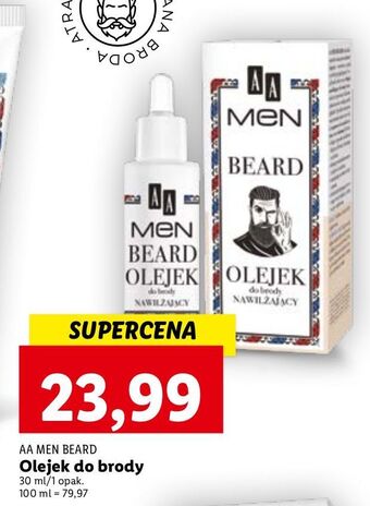 Lidl Olejek do brody nawilżający aa men beard oferta