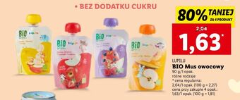 Lidl Mus jabłko-brzoskwinia-mango lupilu bio oferta